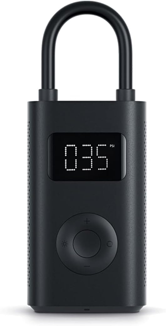 Mijia Compressore Aria Portatile 2 – Mini Compressore Elettrico 150 PSI, 6 Modalità, LED, Batteria 2000mAh per Auto, Moto, Bici e Palloni