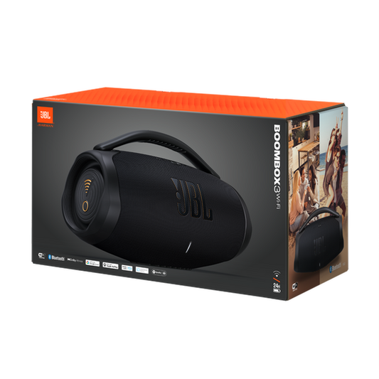 🔊📶 JBL Boombox 3 Wi-Fi Bluetooth 🔋 Batería Recargable de 80W ⚫ Negra - Bivolt