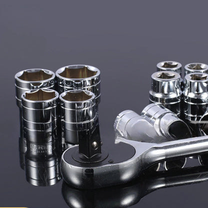🔥 Kit de Herramientas de 46 Piezas – Juego de Llaves de Vaso y Carraca Reversible con Maletín – Juego Completo de Herramientas 🔧🧰